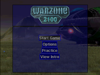 Warzone 2100 title screen for Playstation
